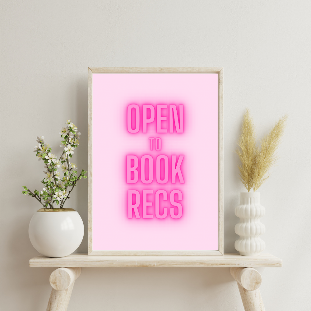 Open to book recs - Digital Print