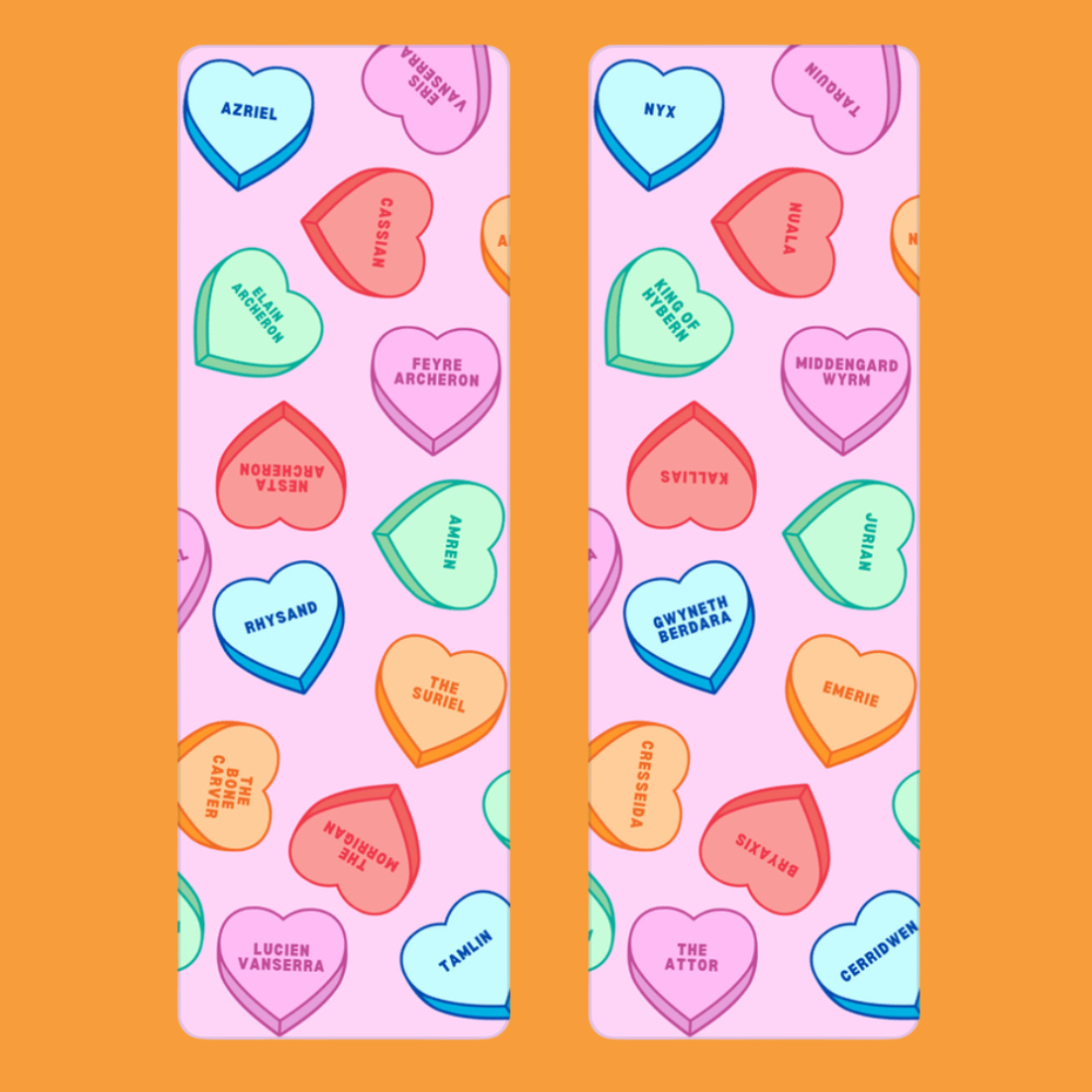 ACOTAR Candy Hearts - Bookmark