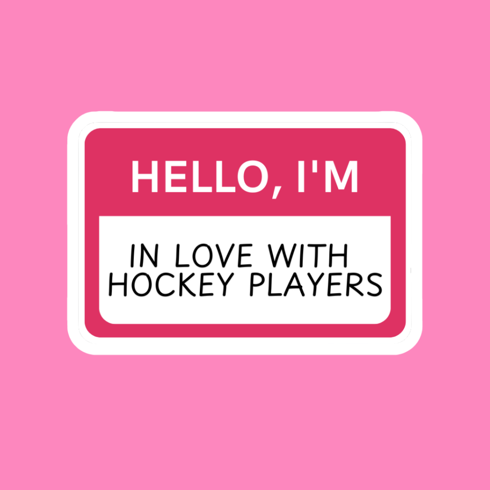 In love with Hockey Players - Vinyl Sticker