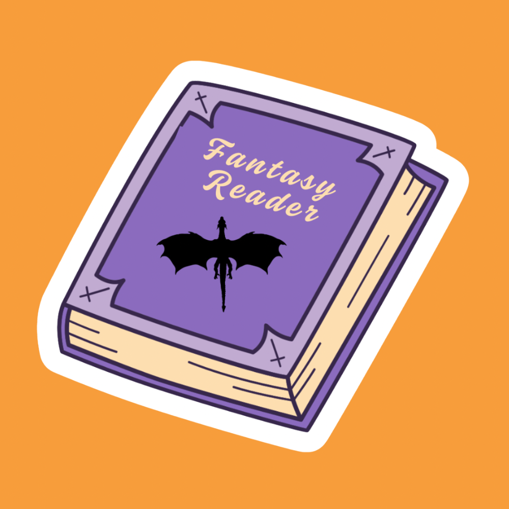 Fantasy reader - Vinyl Sticker