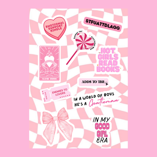 Pink Bookish Girlie - Kindle Insert