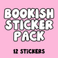 Bookish Sticker Pack (12 Stickers)