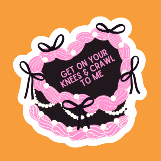 Crawl to me cake - Vinyl Sticker