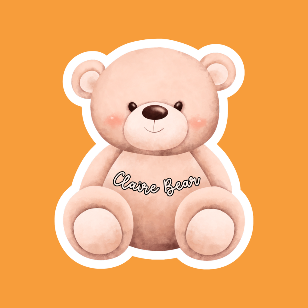 Claire Bear - Vinyl Sticker
