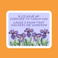 Iris Lyrics - Vinyl Sticker