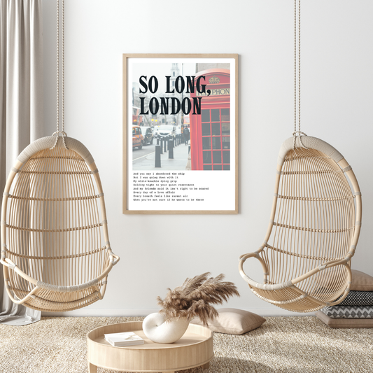 So Long, London - Digital Print