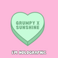 Grumpy x sunshine - Vinyl Sticker